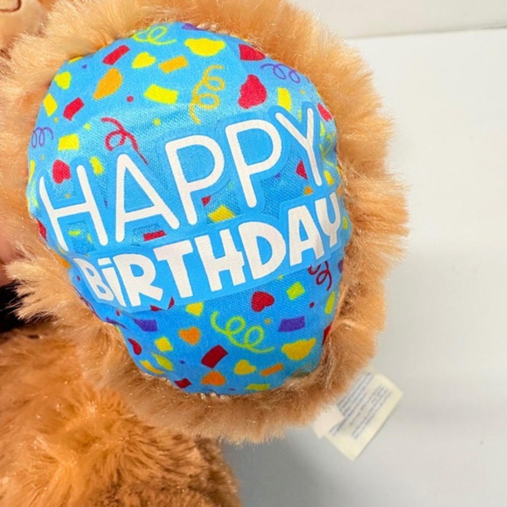 Build-A-Bear Happy Birthday Plush Kids 15 Inch Brown Confetti Feet Teddy Bear - Picture 3 of 4